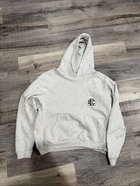 Eric Emanuel Light Gray Crewneck Hoodie with Small Chest EE Logo
